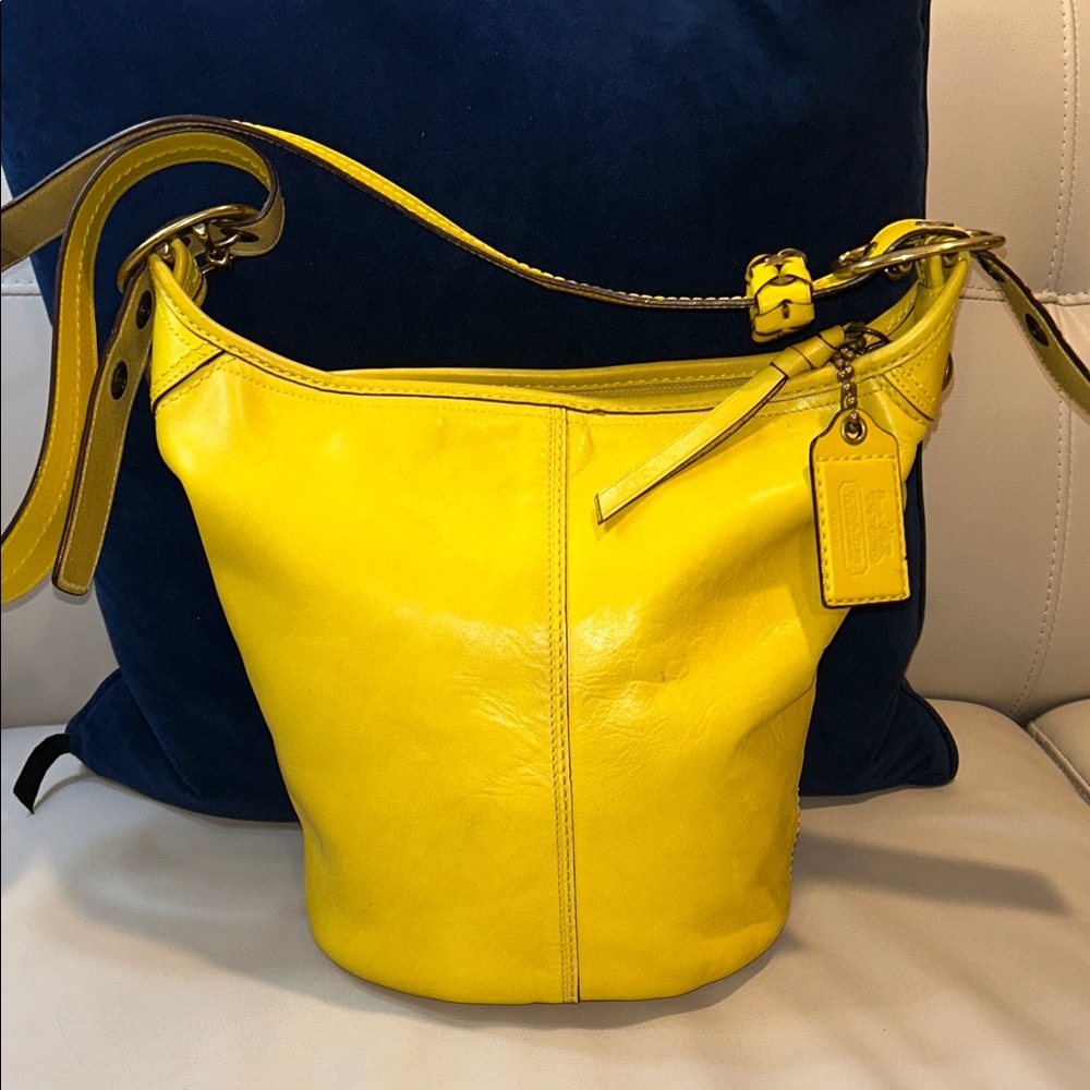 Coach Bleeker in yellow leather and Tatersal Lining